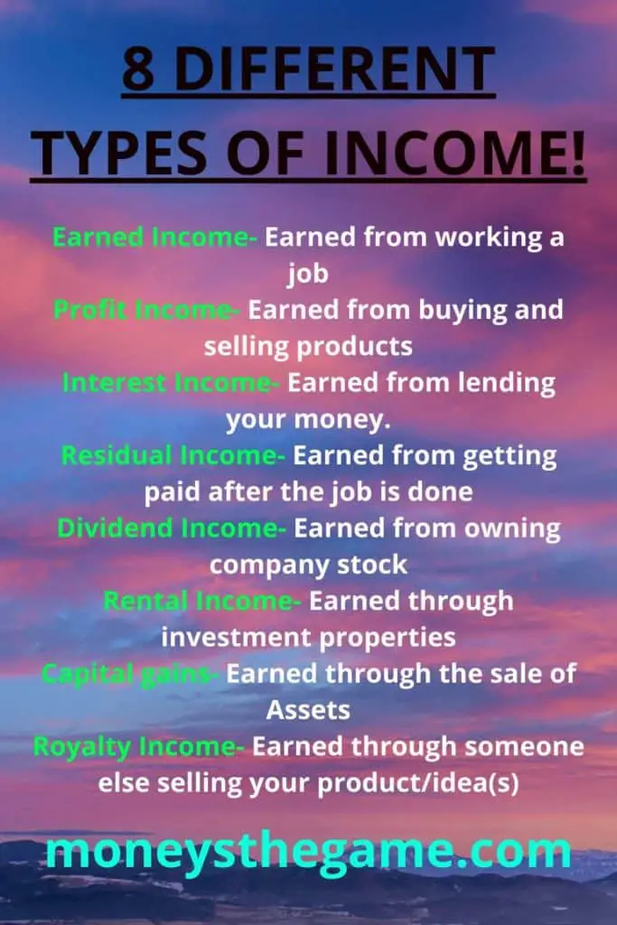 What Are The Categories Of Income